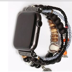 Bohemian Natural Bead Crystal Watch Band Women Bracelet for Apple Watch 42-44mm